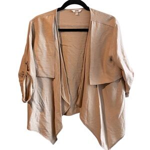 KOTON lagenlook layer neutral Open Front Cardigan roll tab sleeves EUR 38 M